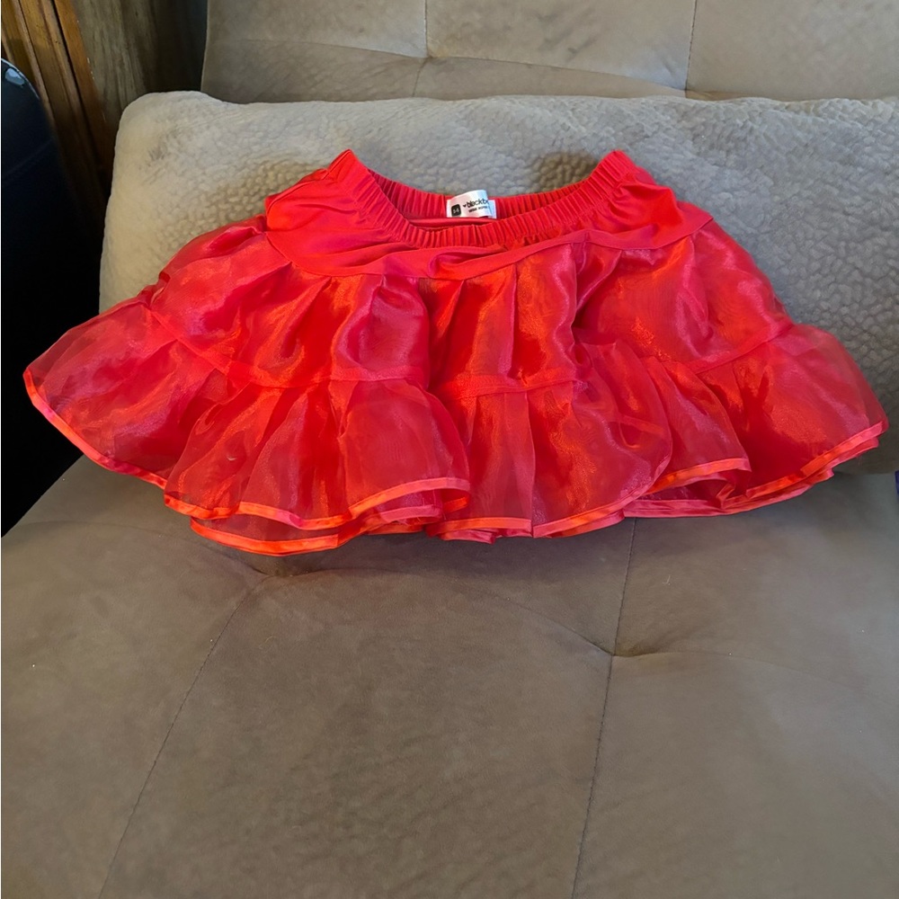 Vibrant Red Layered Skirt Valentine’s Day Cupid tutu black butterfly girls 5-6